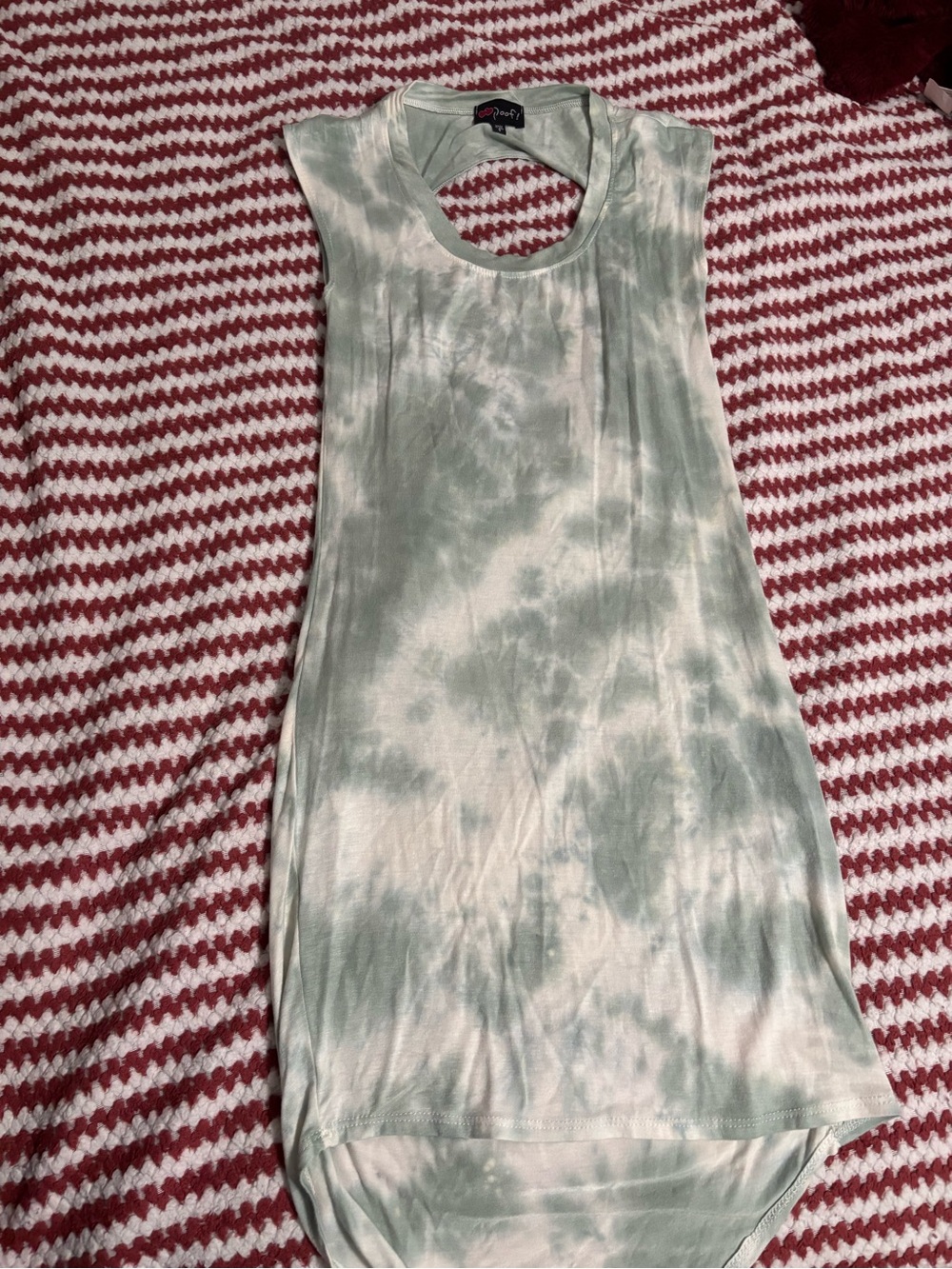 Rory Sage Green Tie-Dye Sleeveless Dress